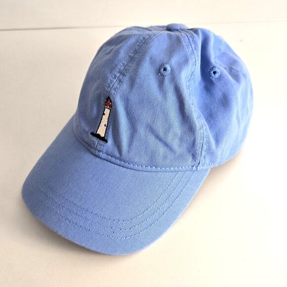 J. Crew Light Blue Lighthouse Baseball Hat Cap One Size Adjustable - Picture 2 of 8